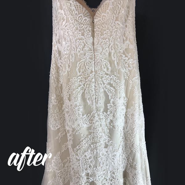 Wedding Dress Wine Stain Removal after