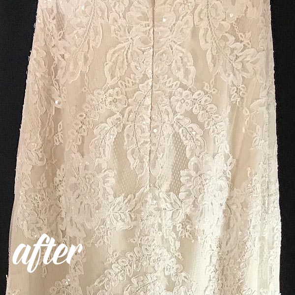 Wedding Dress Wine Stain Removal after