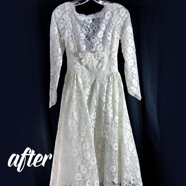 Wedding dress hotsell restoration near me