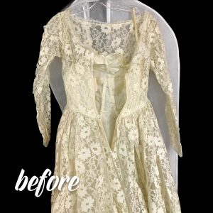 Antique Dress Cleaning Before