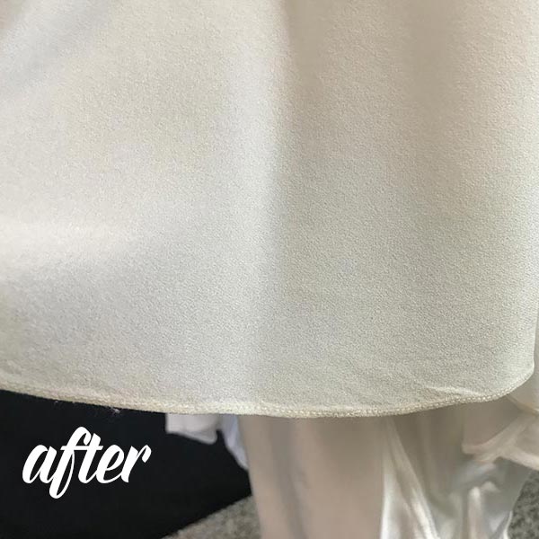 Dirty Damage Wedding Dress Hem