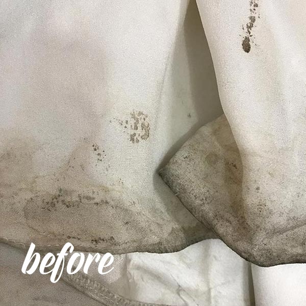 Dirty Damage Wedding Dress Hem