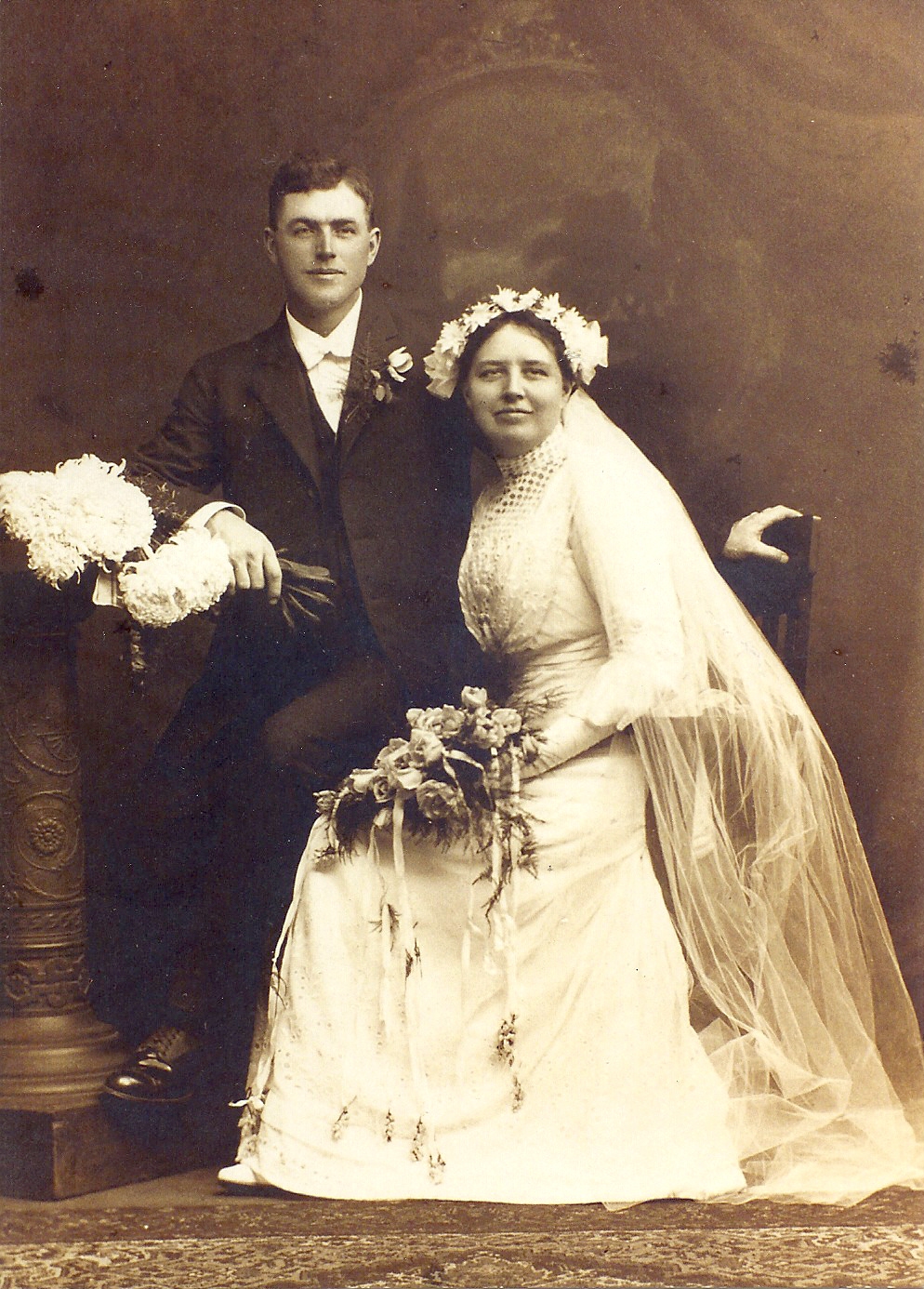 grandmother's wedding dress restoration and preservation