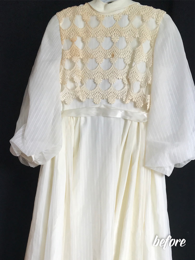 Restoration Of An Antique Wedding Dress By Elegance Preserved